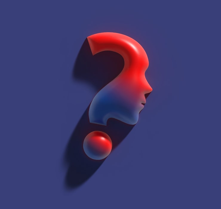 Foto gratuito símbolo de procesamiento 3d de signo de interrogación.