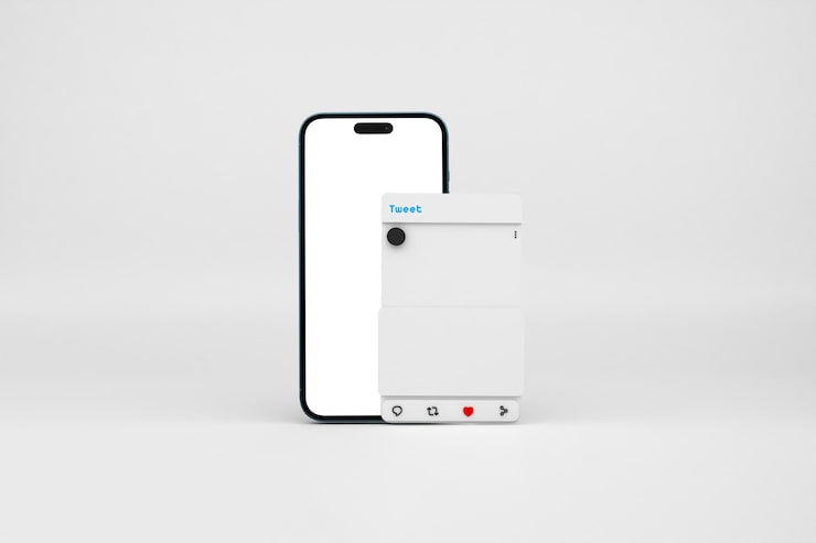 Photo Gratis smartphone dengan antarmuka media sosial