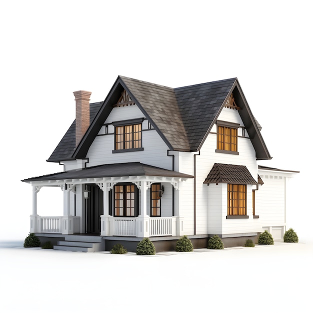 Photo Gratis tampilan 3d model rumah