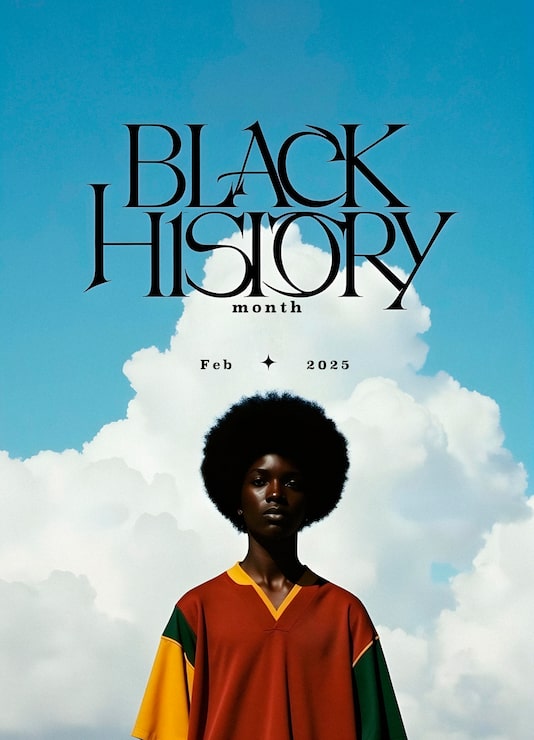 Foto gratuito concept di copertina del mese della storia nera