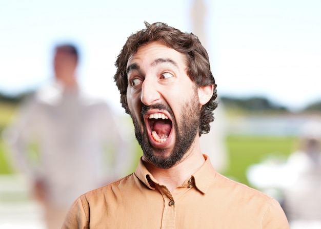 Foto gratuito espressione man.funny pazzo