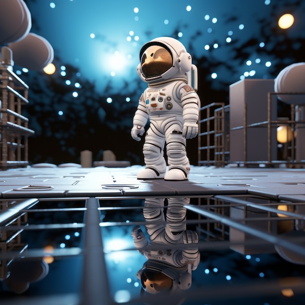 Foto gratuito rendering 3d dell'astronauta