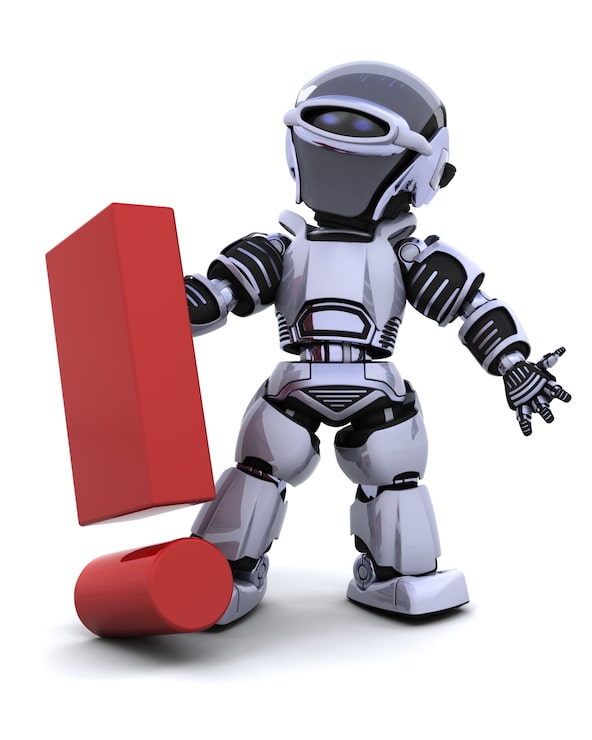Foto gratuito rendering 3d di un robot con un simbolo