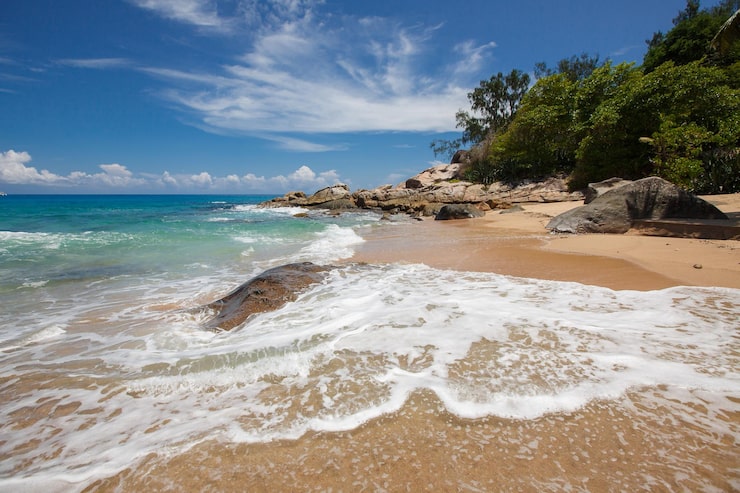 Foto gratuito spiaggia per le vacanze sull'oceano