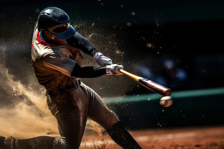 Foto gratuito vista laterale uomo che gioca a baseball