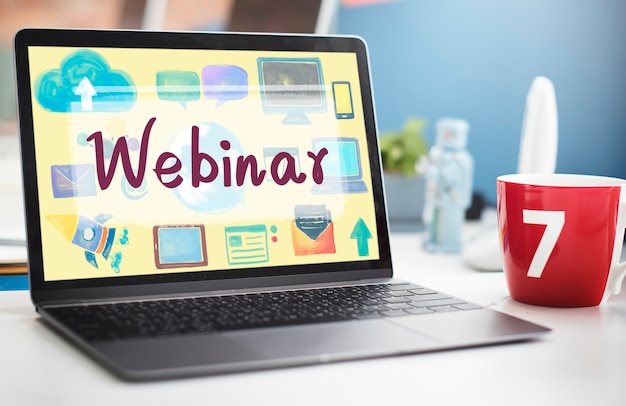 Foto gratuito webinar sito web online internet networking concept