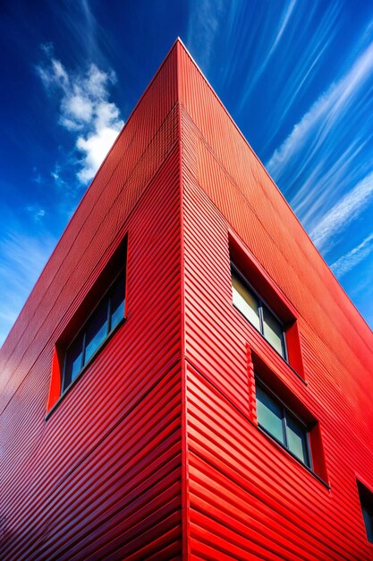 Foto abstract edificio rosso cielo blu