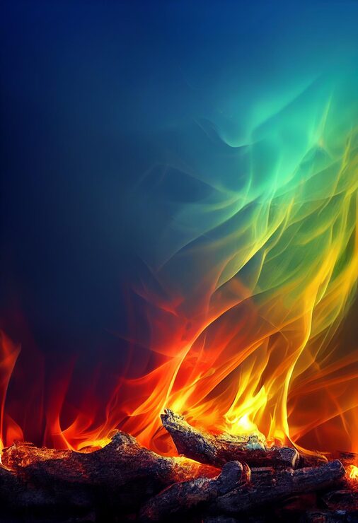 Foto bella carta da parati fuoco rendering 3d