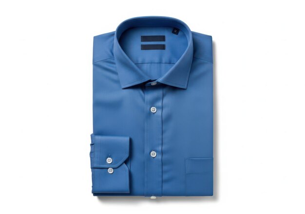 Foto camicia elegante blu con colletto button-down