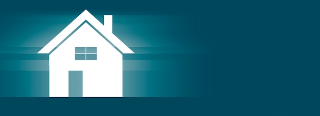 Foto casa virtuale su sfondo blu