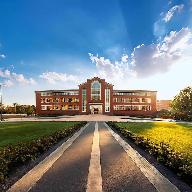 Foto edificio di un liceo, di un college o di un'università