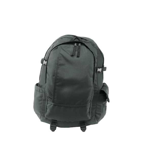 Photo ransel hitam terisolasi