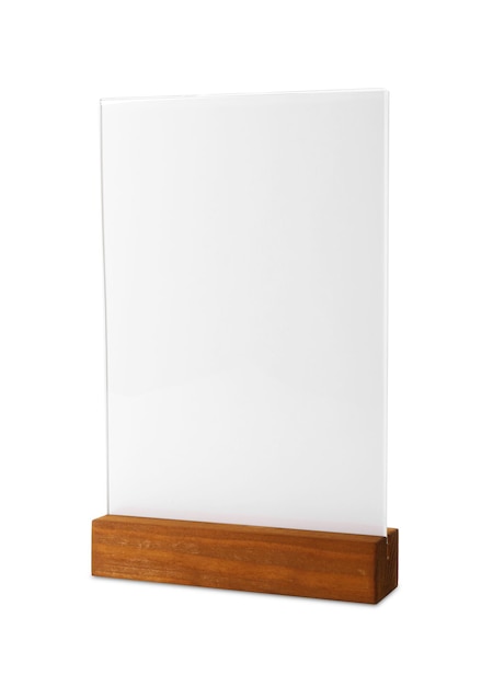 Photo tempat menu terisolasi pada mockup putih untuk desain