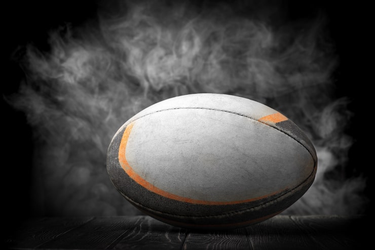 Foto vecchio pallone da rugby