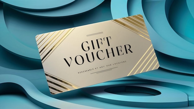 Photo voucher hadiah dalam render 3d