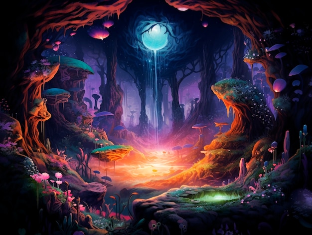 Zdarma Fotografie fantasy krajina s nekonečnou dírou