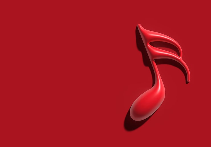 Foto grátis 3d render music note. projeto da ilustração do cartaz do folheto.