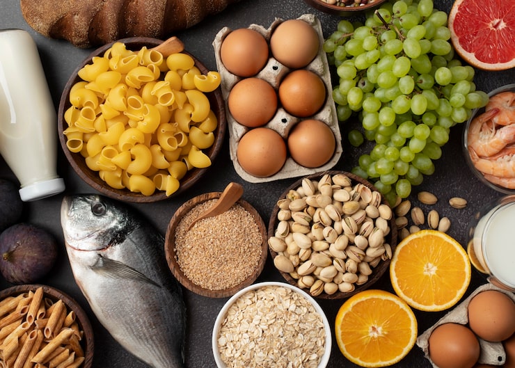 Foto grátis alérgenos alimentares comuns para as pessoas