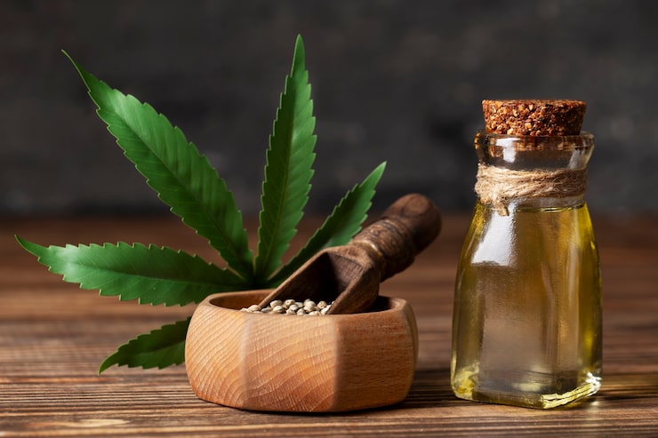 Foto grátis arranjo de tratamento com cbd vida morta