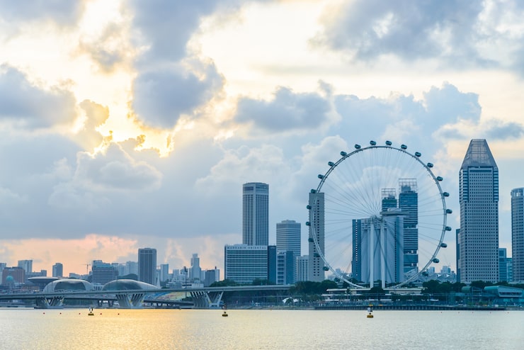 Foto grátis folheto de singapore