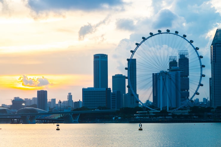 Foto grátis folheto de singapore