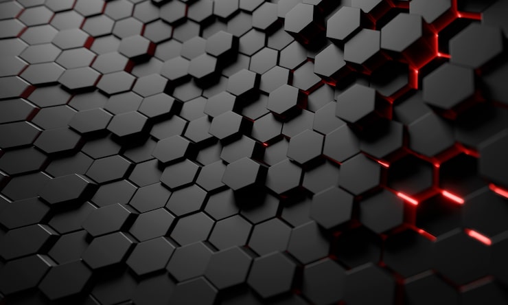 3D-Rendering des sechseckigen Hintergrunds