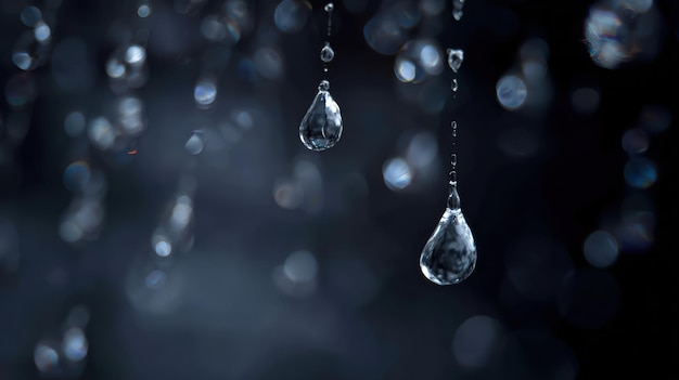 Kostenlose Foto fallende wassertropfen