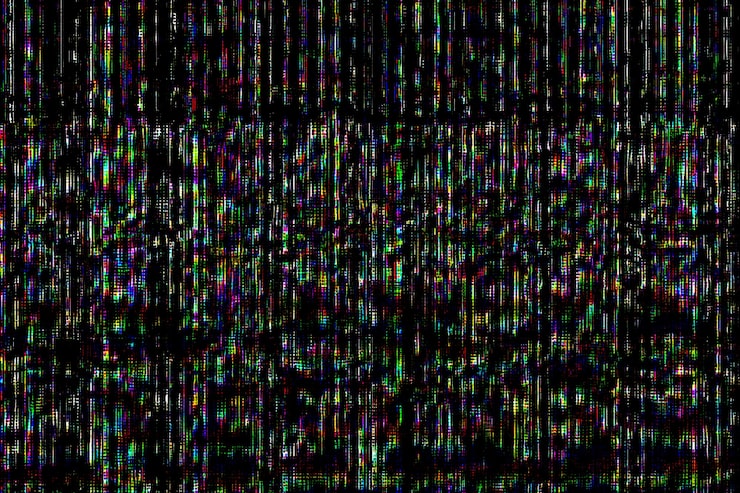 Kostenlose Foto glitch-effekt auf einem schwarzen