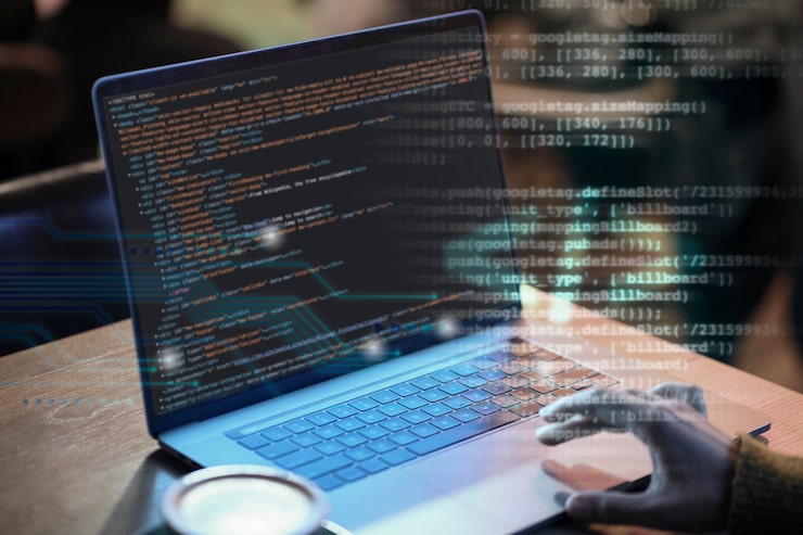 Kostenlose Foto html- und css-collage-konzept mit person