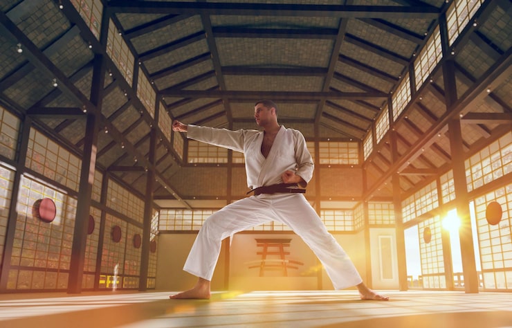Kostenlose Foto karate-kämpfer