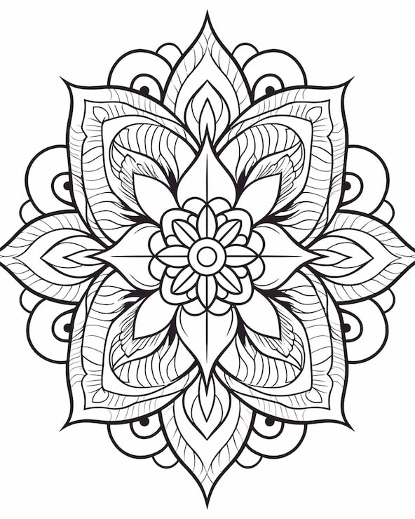 Foto color de mandala gratuito por número de páginas