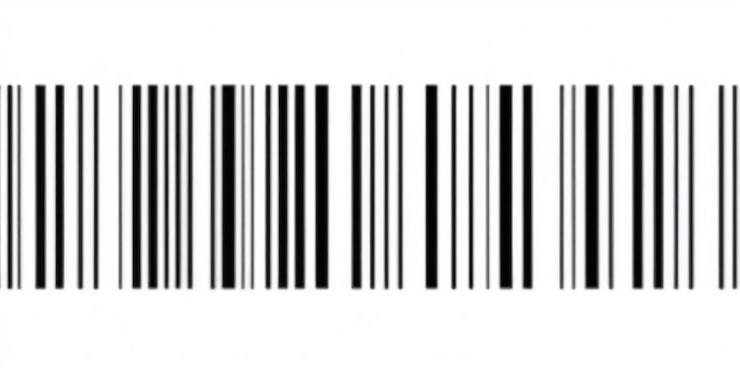 Foto ein weißer hintergrund mit einem schwarz-weißen barcode
