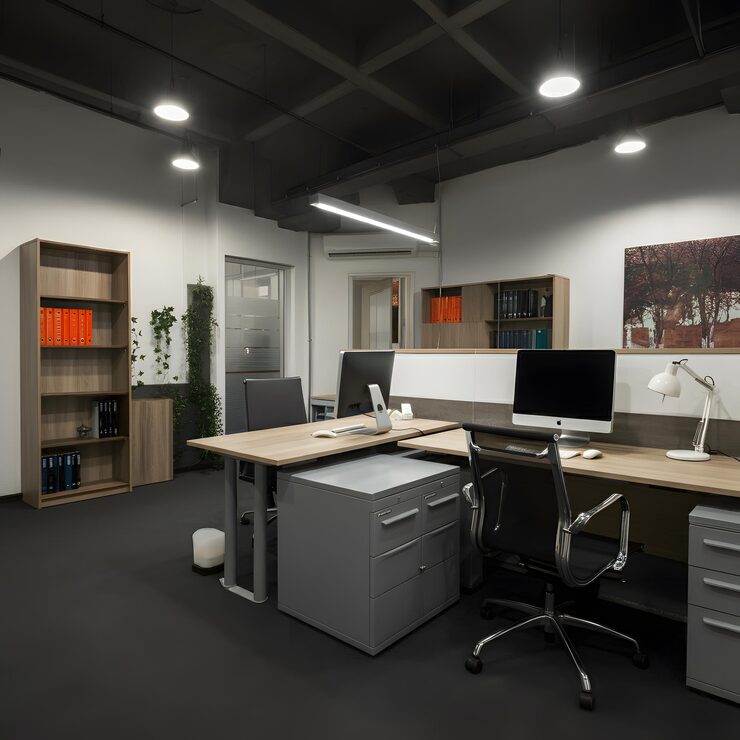 Foto espacio de oficina moderno para profesionales