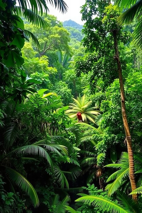 Foto exuberante floresta tropical
