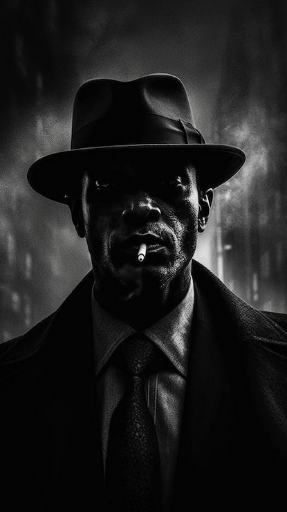 Foto hombre asustado en el fondo