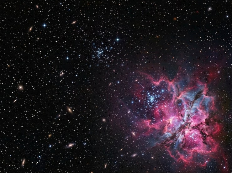 Foto nebulosa en el espacio profundo
