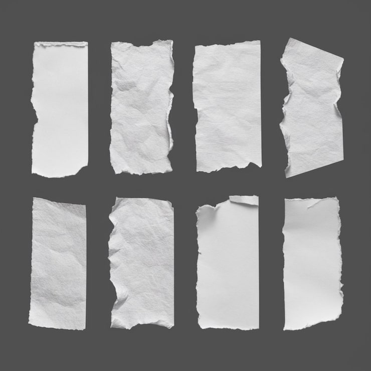 Foto un pedazo de papel rasgado ha sido rasgado