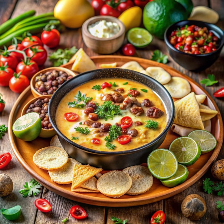 Foto un plato de comida con un tazón de comida encima