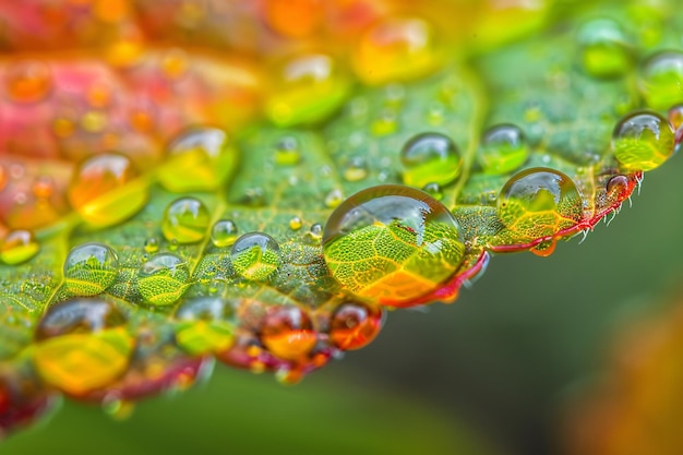 Foto wassertropfen auf einem blatt