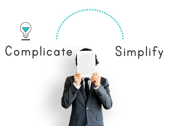 無料Photo antonym opposite complicate simplify simply complex