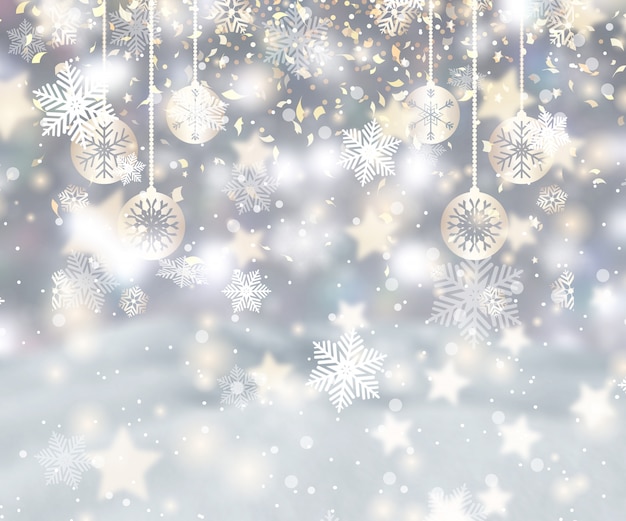 無料Photo 雪、つまらないもの、紙吹雪とクリスマスの背景