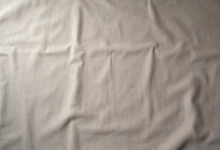 Close up on texture of linen fabric