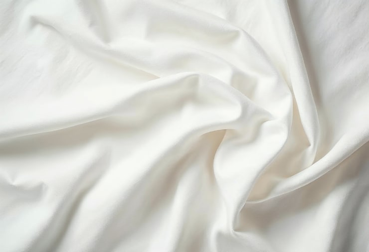 Close up on texture of linen fabric