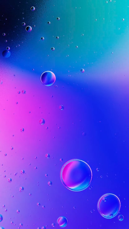 Градиент обои iPhone масляный пузырь на фоне воды