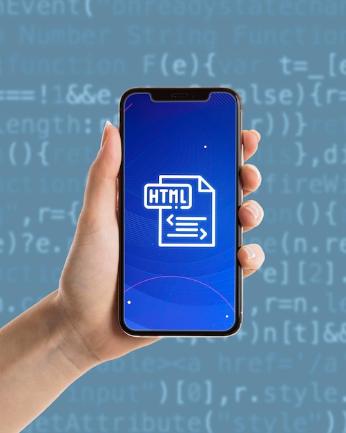 Бесплатный Фотография фон программирования с текстом html