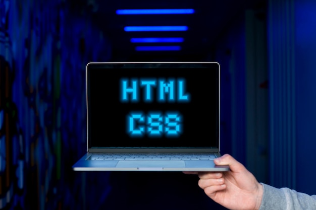 Бесплатный Фотография фон программирования с текстом html
