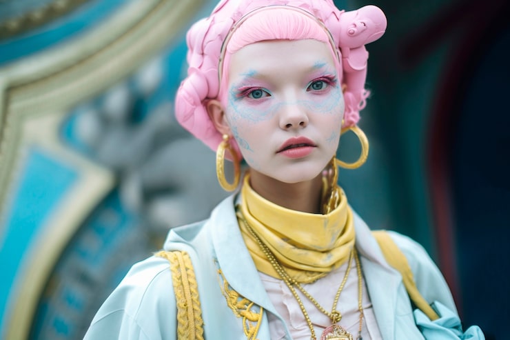 Scene with life on a fantasy extraterrestrial planet
