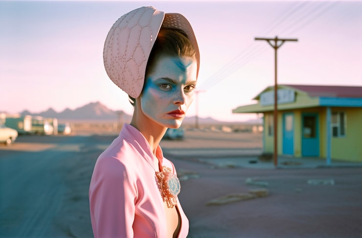 Scene with life on a fantasy extraterrestrial planet