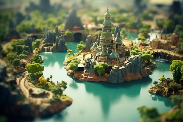 ฟรี Photo ภาพแนวนอนแฟนตาซีในยุคกลางแบบ tilt shift