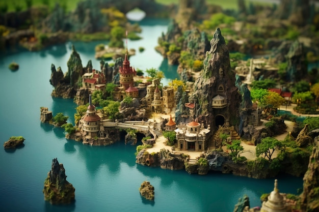 ฟรี Photo ภาพแนวนอนแฟนตาซีในยุคกลางแบบ tilt shift